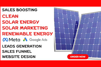 generate clean and solar energy leads with green marketing funnel website