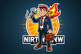 create attractive mascot logo, chibi animal for business