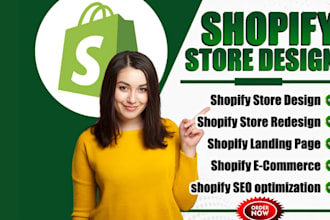 build shopify website, design or redesign shopify store, dropshipping store