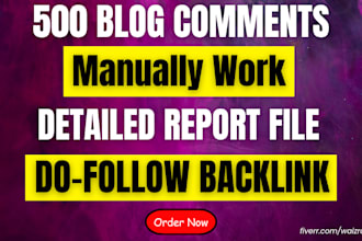 build 500 high da blog comment backlinks