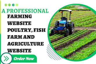 design a professional farming website poultry, fish farm and agriculture website