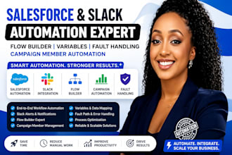 integrate slack salesforce flow builder variables fault campaign member automate