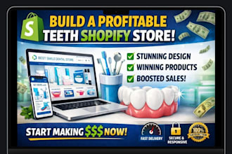 build teeth whitening shopify store dental care dropshipping store teeth website