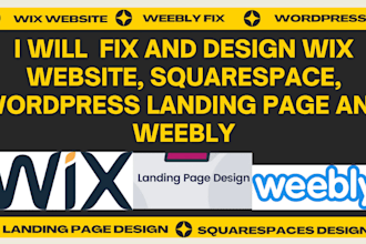 do website development, design or redesign wix wordpress squarespace website