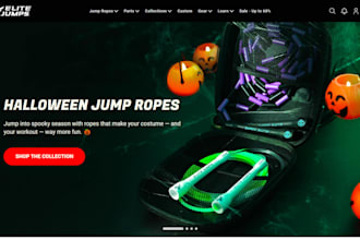 design jump ropes shopify store fitness equipment  cross fit fitness website