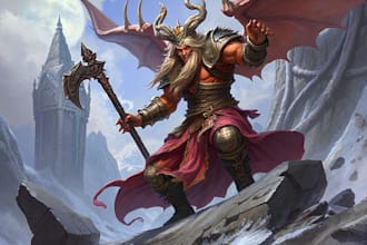 draw fantasy illustrations, concept art, and card game art