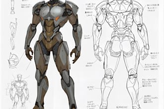 make 2d character design and character sheet