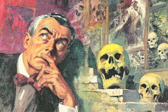 create vintage comic, horror and sci fi art