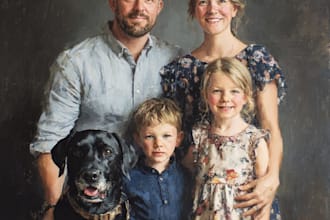 custom family portrait illustration