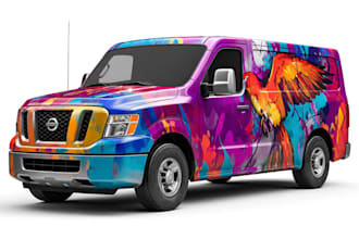 do clean and professional car wrap, vehicle wrap design