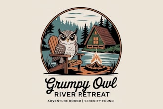 make a hand drawn vintage cartoon logo