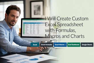 create custom excel spreadsheet with formulas, macros and charts