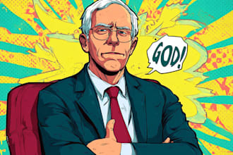 create a political cartoon or illustration