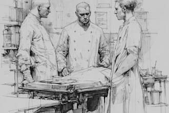draw professional medical concept sketches