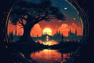 create logo designer anime, fantasy