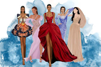 draw fashion illustrations for five only