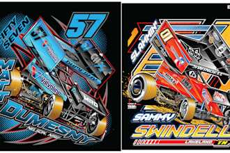 design high quality esport racing t shirt logo with unlimited revision