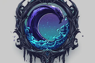 design a unique and detailed fantasy logo