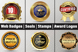 professional web badges,  seals , stamp,  and certificate