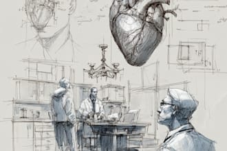 draw professional medical concept sketches