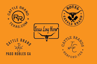 do cattle brand, western, ranch logo creation