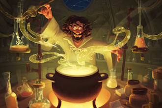 illustrate epic fantasy battle scene characters