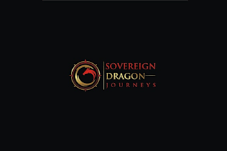 design luxury travel brand represented dragon logo