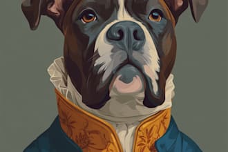 draw disney pets portrait illustration in disney style