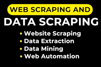 do web scraping, data scraping, data mining, in any website