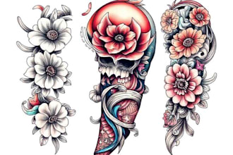 create a tattoo design of tattoo sleeve