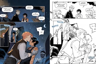 draw webtoon, webcomic promotion, webtoon page tapes, manga, comic illustration