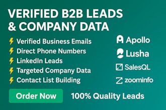 provide verified b2b leads with direct phone numbers and emails