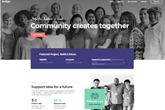 design charity fundraising website