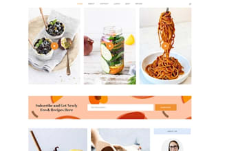 do personal food blog website design