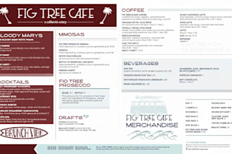 professional restaurant menu design