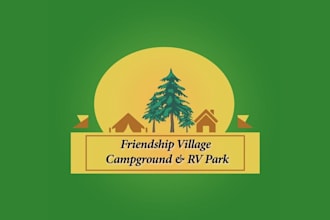 design a family campground sustainability logo