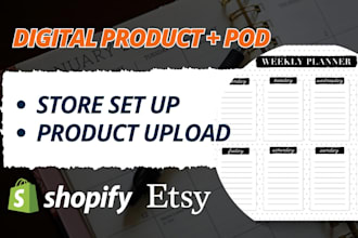 setup shopify print on demand etsy print on demand upload etsy digital product
