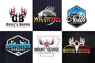 design modern outdoor hunting and logo