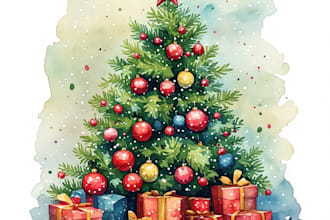 do christmas illustrations and cards for you