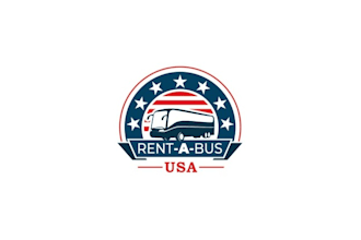 design superior particular rent bus logo