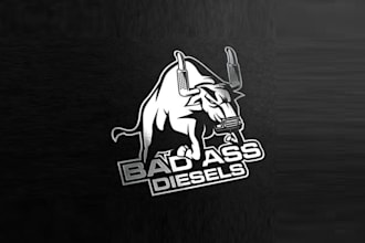 do wonderful branding and trademark logo for bad ass diesels