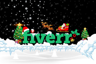 convert your logo into a christmas festive design