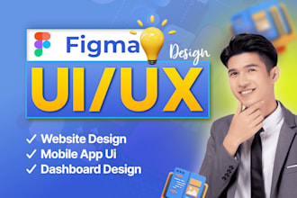 figma website UI, mobile app UI, dashboard and UX wireframe