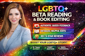 beta read your lgbtq story or queer ebook