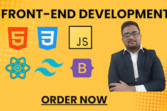 do front end development using react tailwind