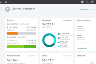 handle quickbooks cleanup, setup, and monthly bookkeeping as qualified CPA,cma