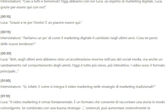 trascrizione su word di file audio
