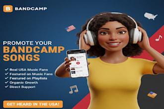 promote your bandcamp songs to real USA music fans and playlists
