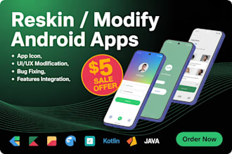 reskin app, reskin android app, codecanyon, reskin flutter app, android studio