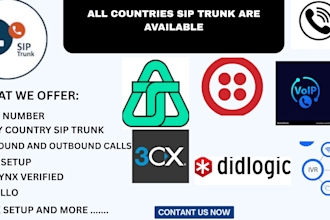 setup auto dailer and provide sip trunk